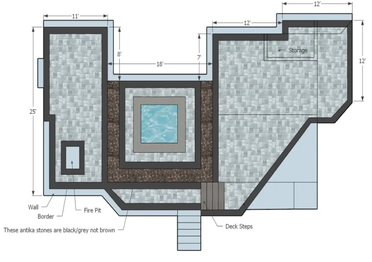 Custom Patio CAD Drawing