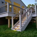 Composite Deck with deck lighting