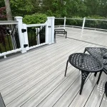 Composite Deck with dinner tables