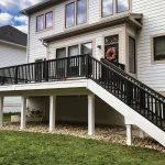 Home with elevated deck
