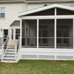 Porch with privacy screen