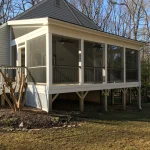 Porch with privacy screen