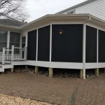 Porch with privacy screen