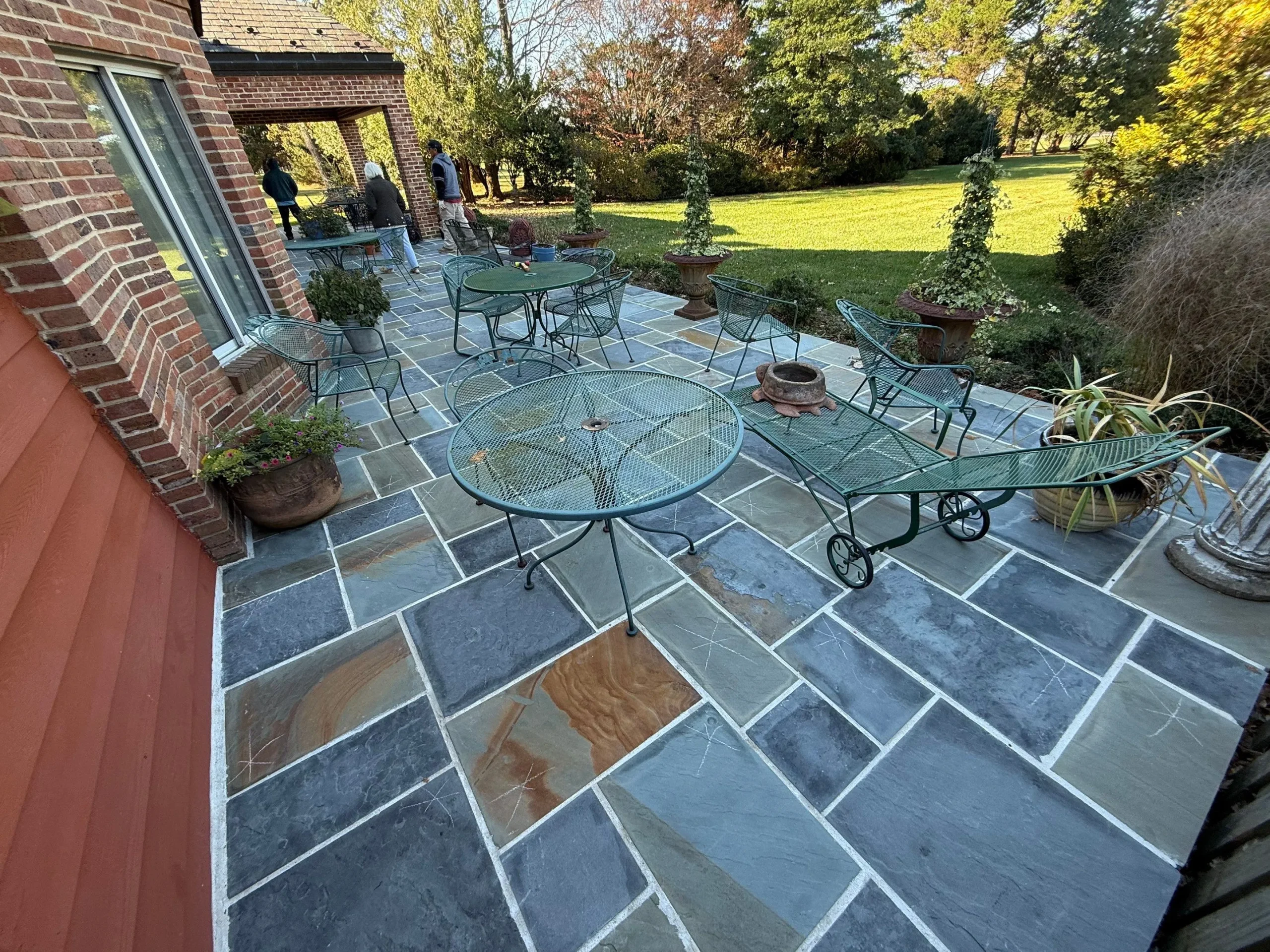 Natural stone patio