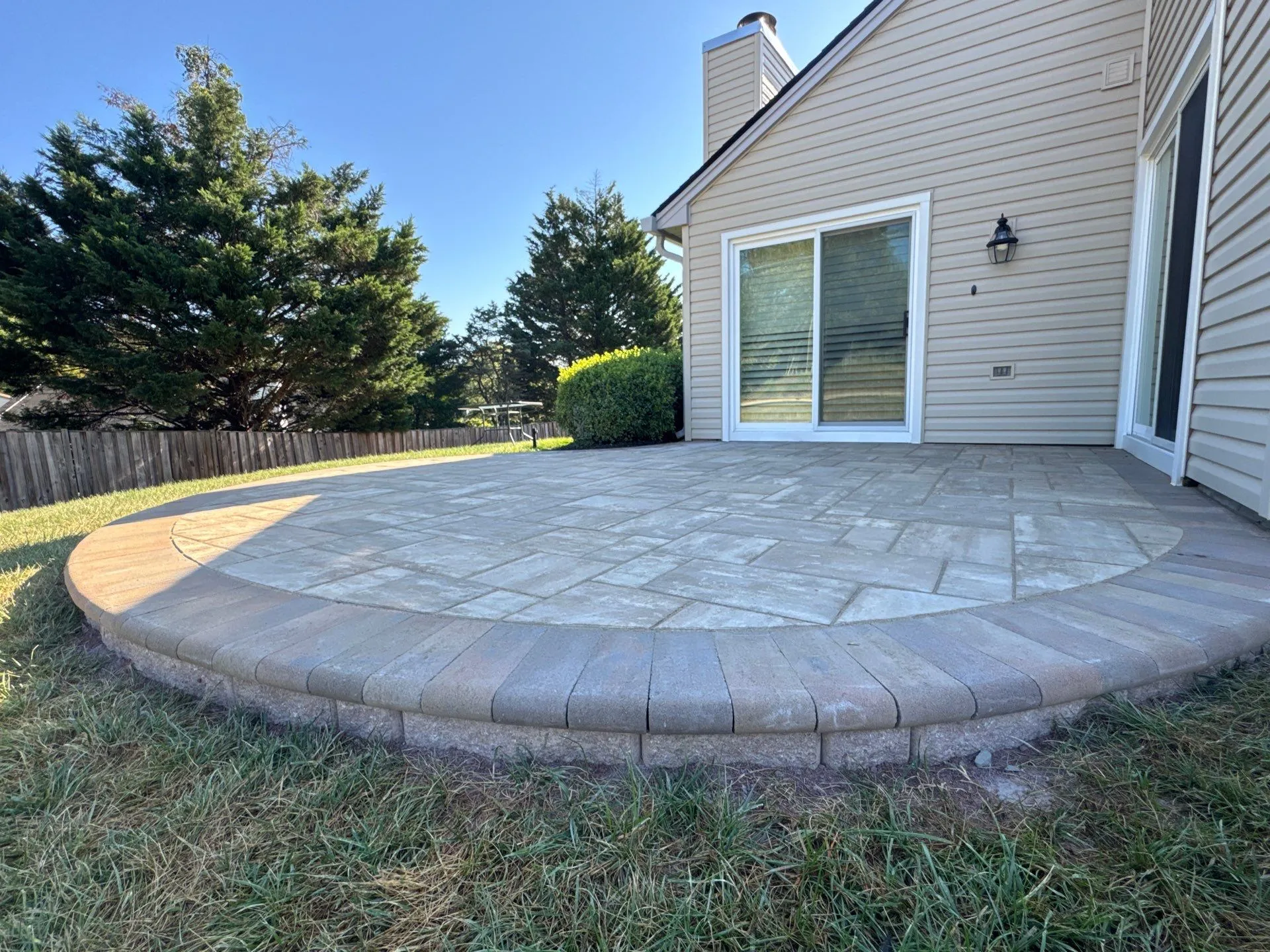 Paver Patio with Bullnose Border