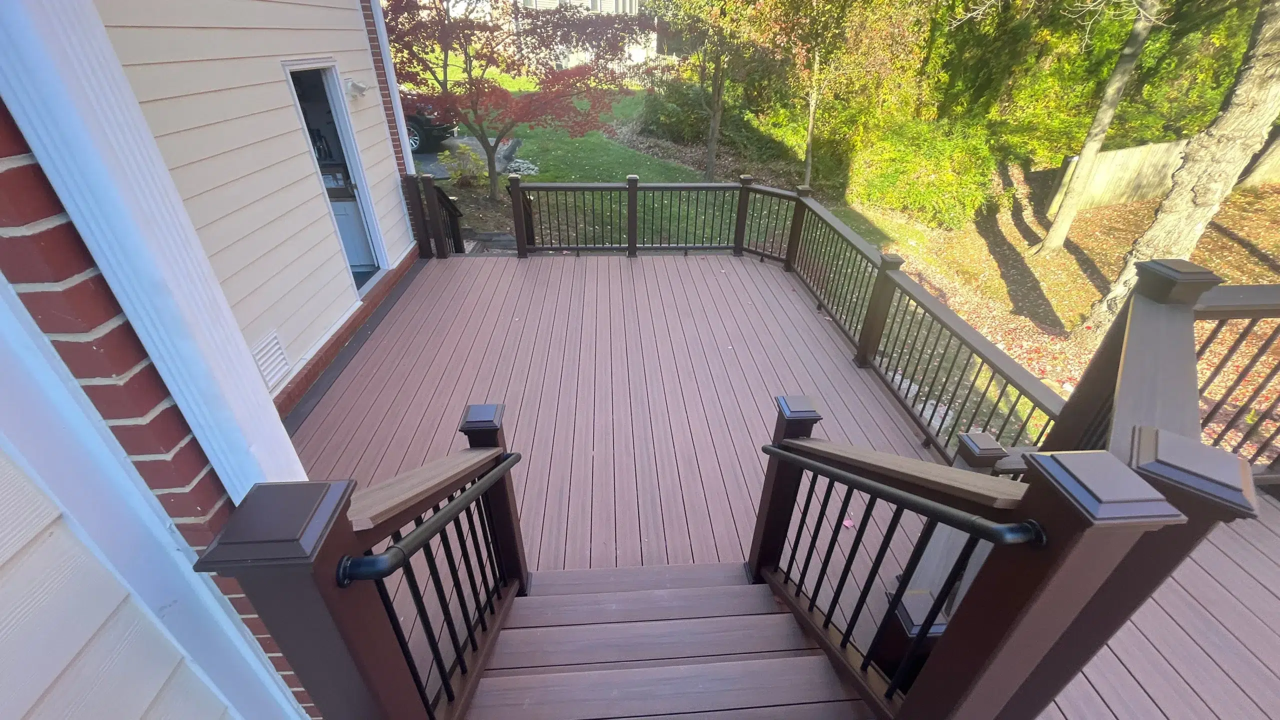 Colored deck railing