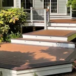 Composite deck with custom stairs