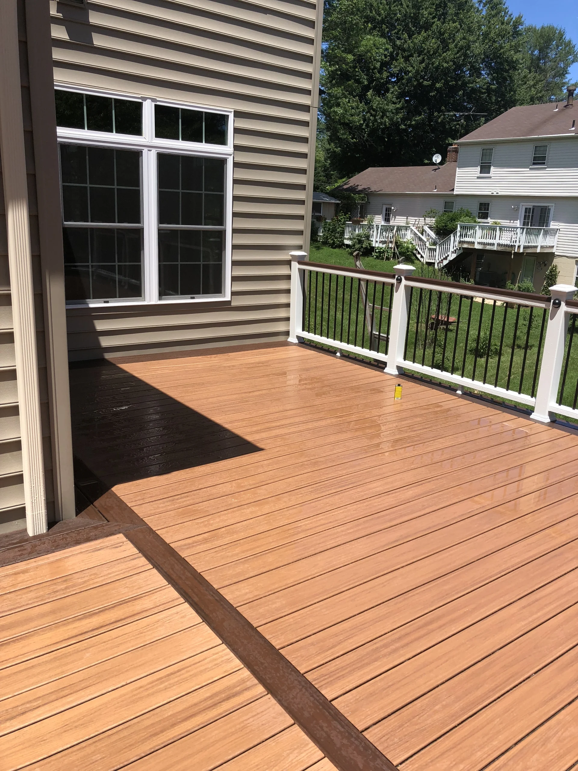 Custom pvc deck with inlay