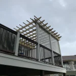 Deck with a custom pergola