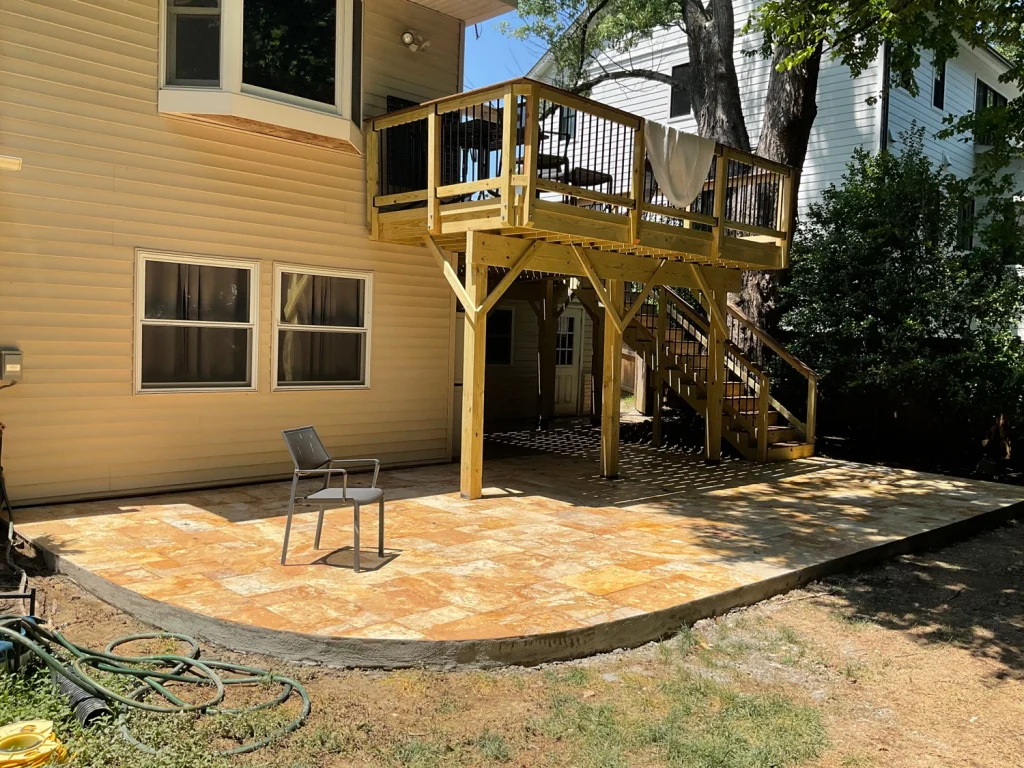 Natural stone patio