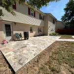 Natural stone patio