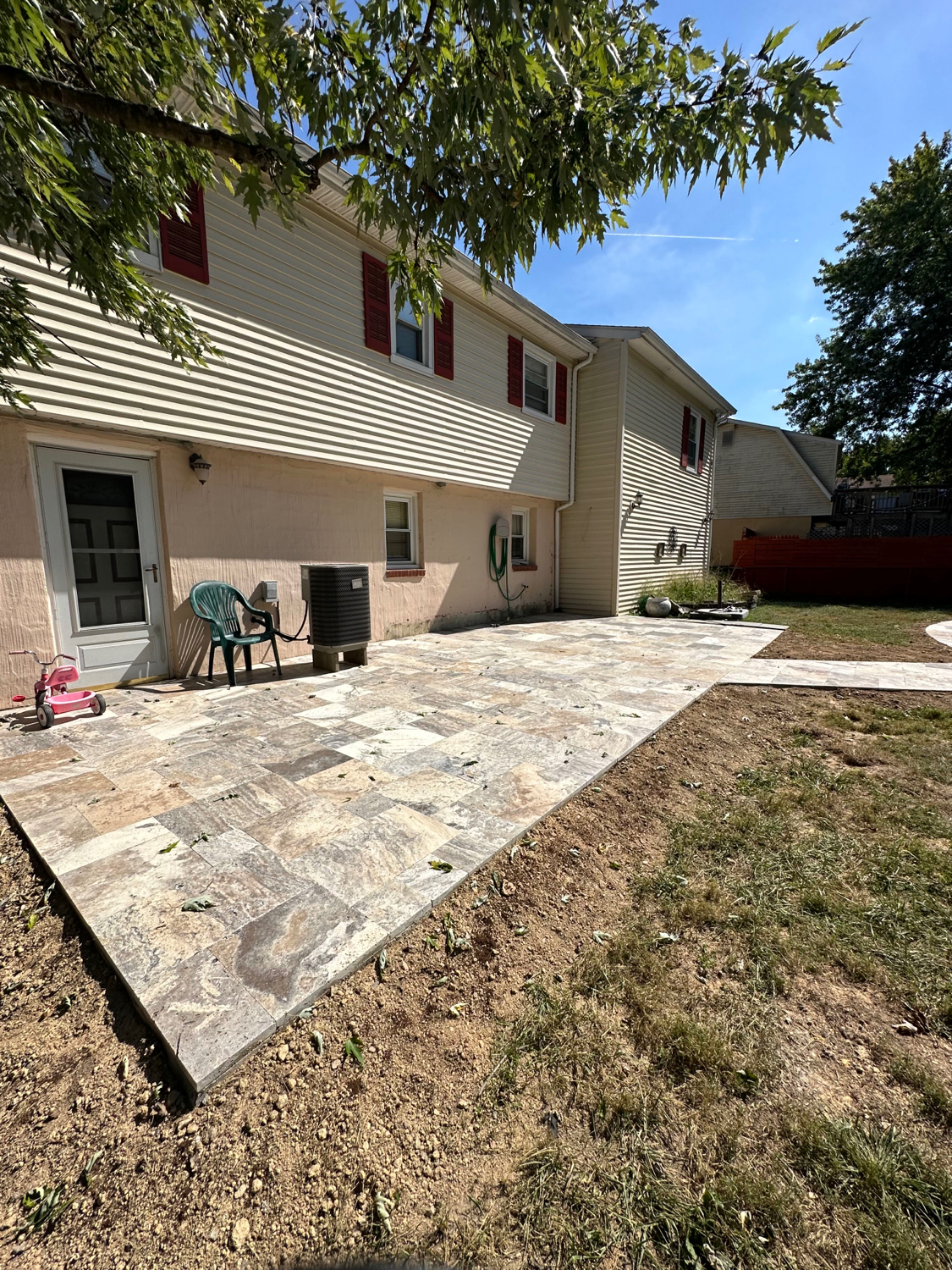 Natural stone patio