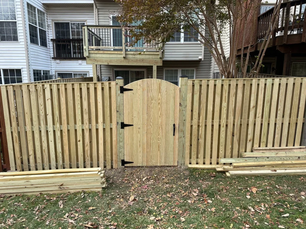 Wood Fence with a gate