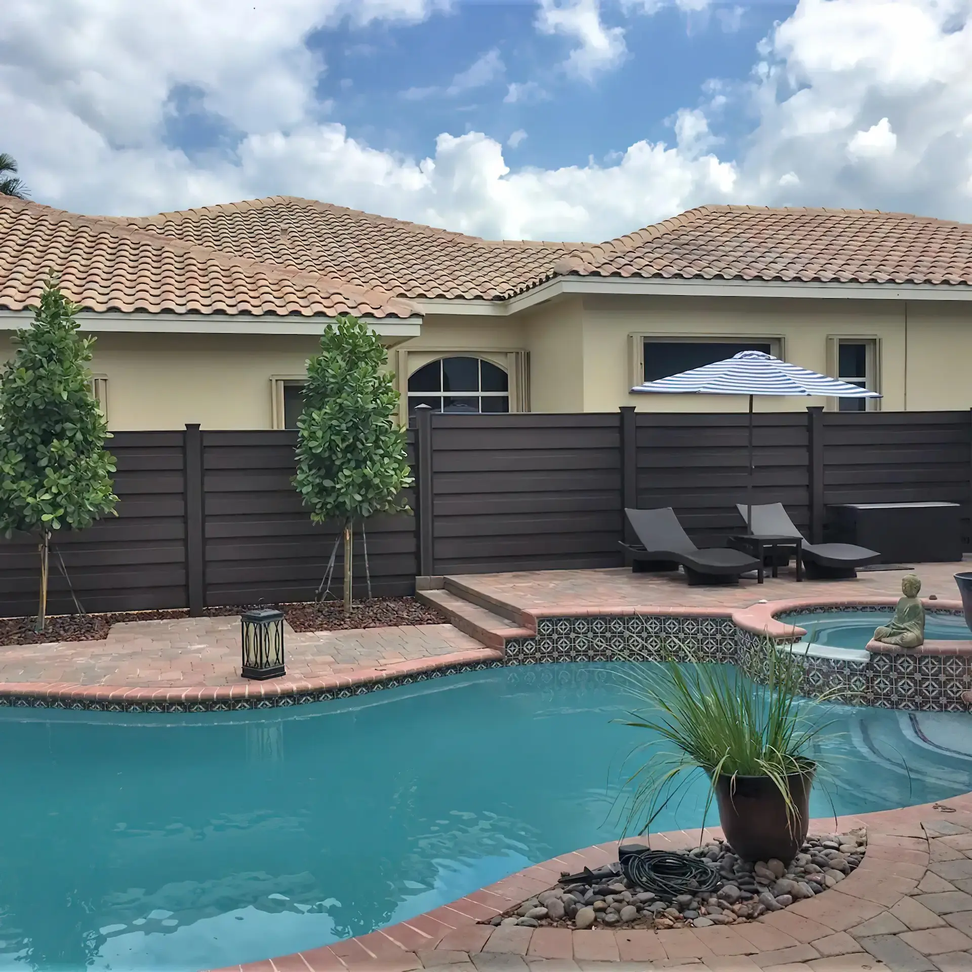 Trex horizontal pool fence panels