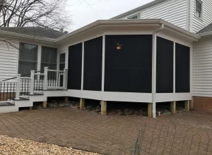 Porch with privacy screen