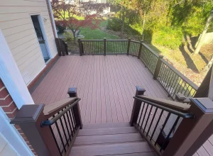 Colored deck railing