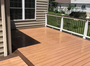 Custom pvc deck with inlay
